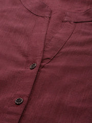 Women Mustard & Red Self-Striped Kurta with Trousers & Dupatta ( JOKS D4Y 1310 Yellow )-JOKS-D4Y-1310