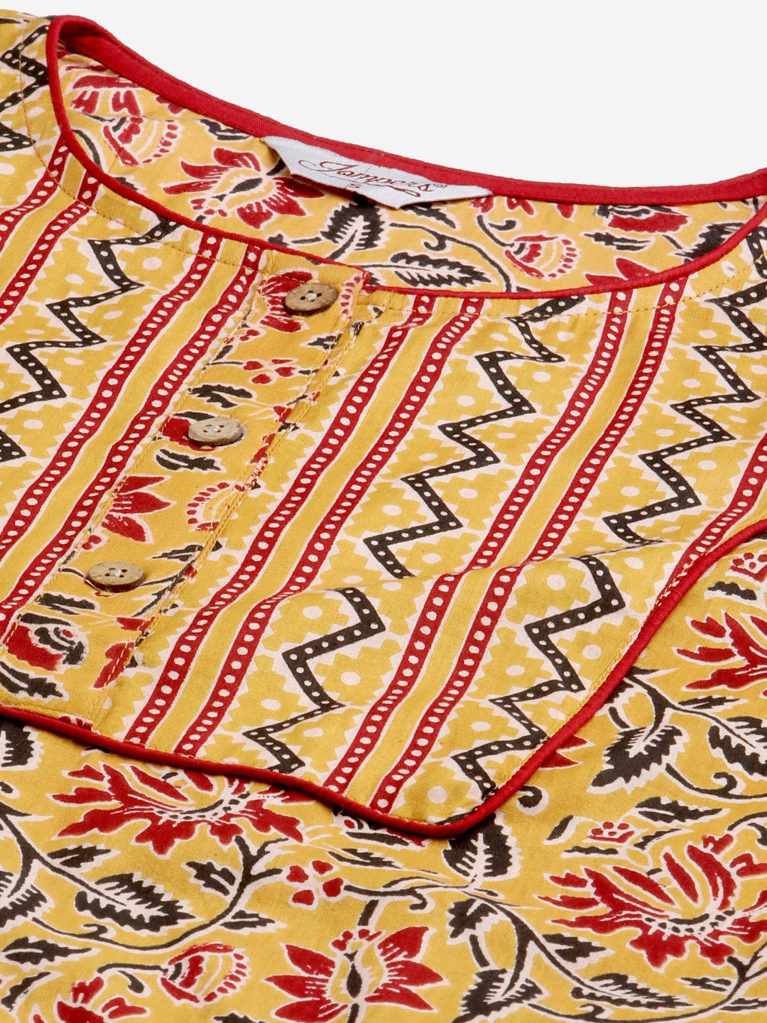 Grey & Beige Checked Kurta Set with Dupatta | Women's Kurta Sets