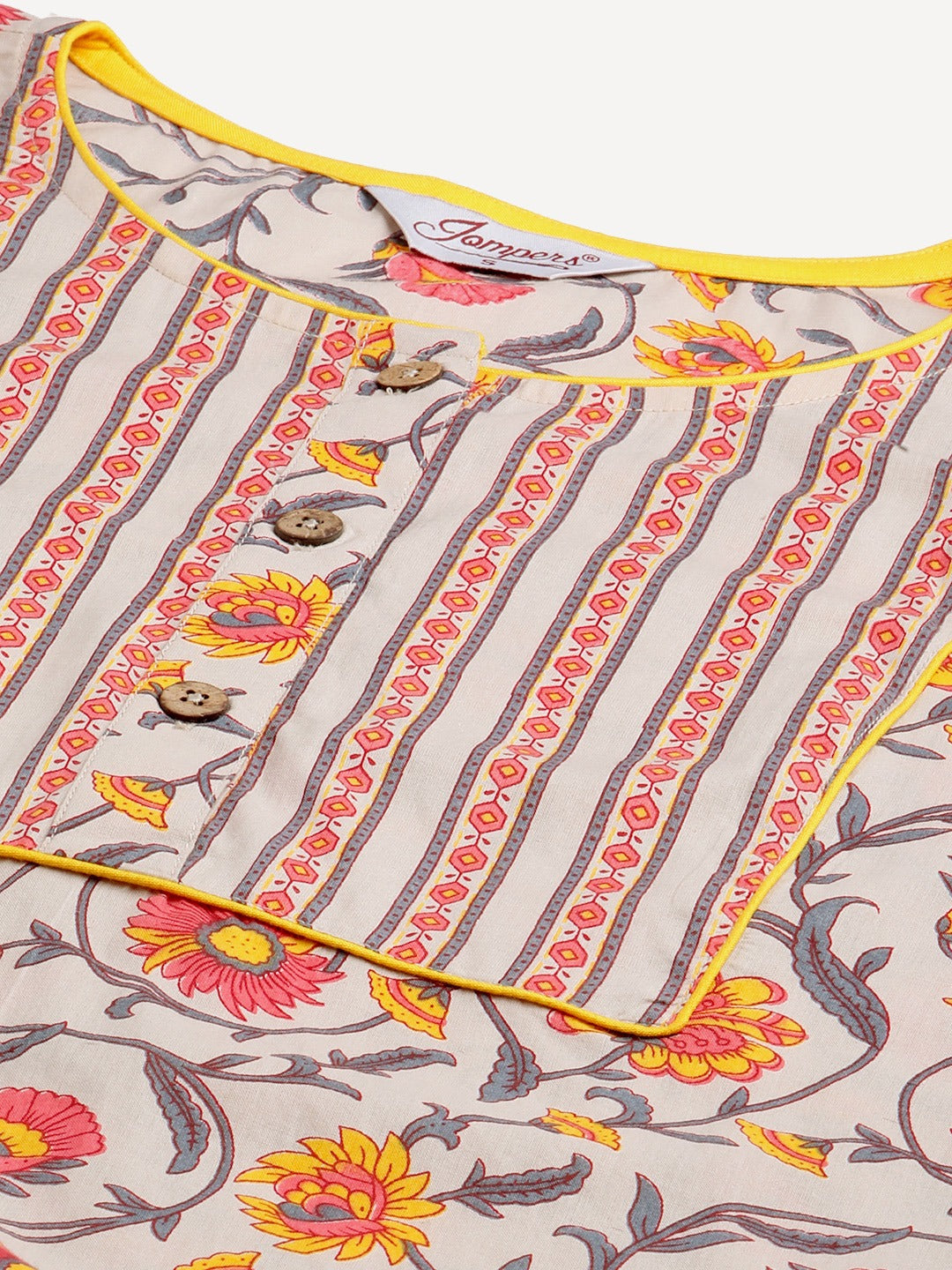 Mustard & Beige Kurta Set with Dupatta | Designer Kurta Sets
