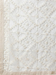 Women Turquoise Blue Embroidered Regular Sequinned Kurta with Trousers & Dupatta ( JOKS D19Peach 1383 Sky )