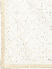 Women Peach Embroidered Regular Sequinned Kurta with Trousers & Dupatta ( JOKS D19Yellow 1383 Peach )