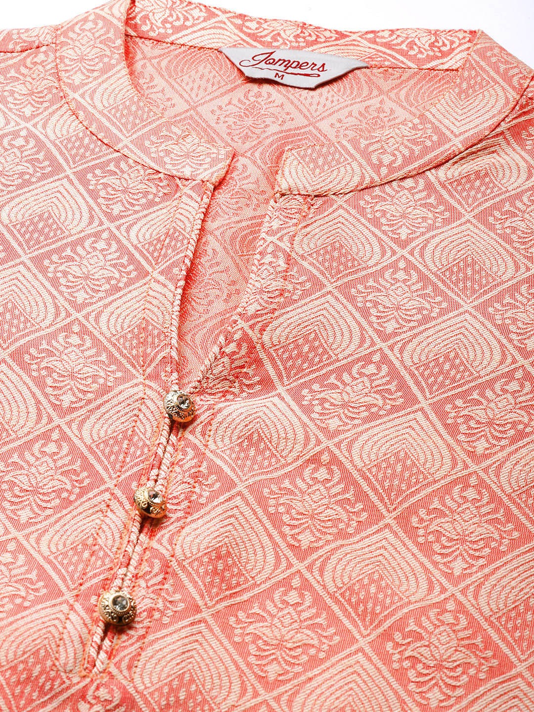 Blue Striped Cotton Indian Kurta Set with Printed Dupatta