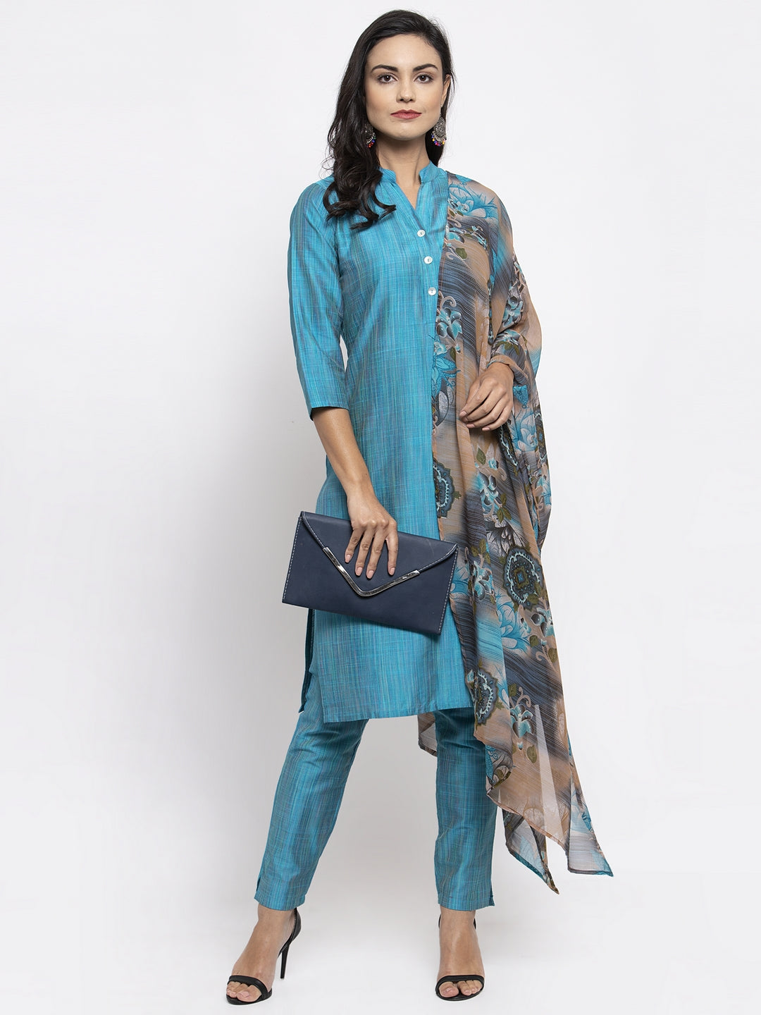 DesiQlo Women Kurta sets - Blue