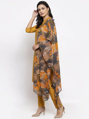 Gotta Patti Kurta with Trousers & With Dupatta ( JOKS D34W 1466 Orange )-JOKS-D34W-1466