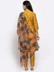 Gotta Patti Kurta with Trousers & With Dupatta ( JOKS D34W 1466 Orange )-JOKS-D34W-1466