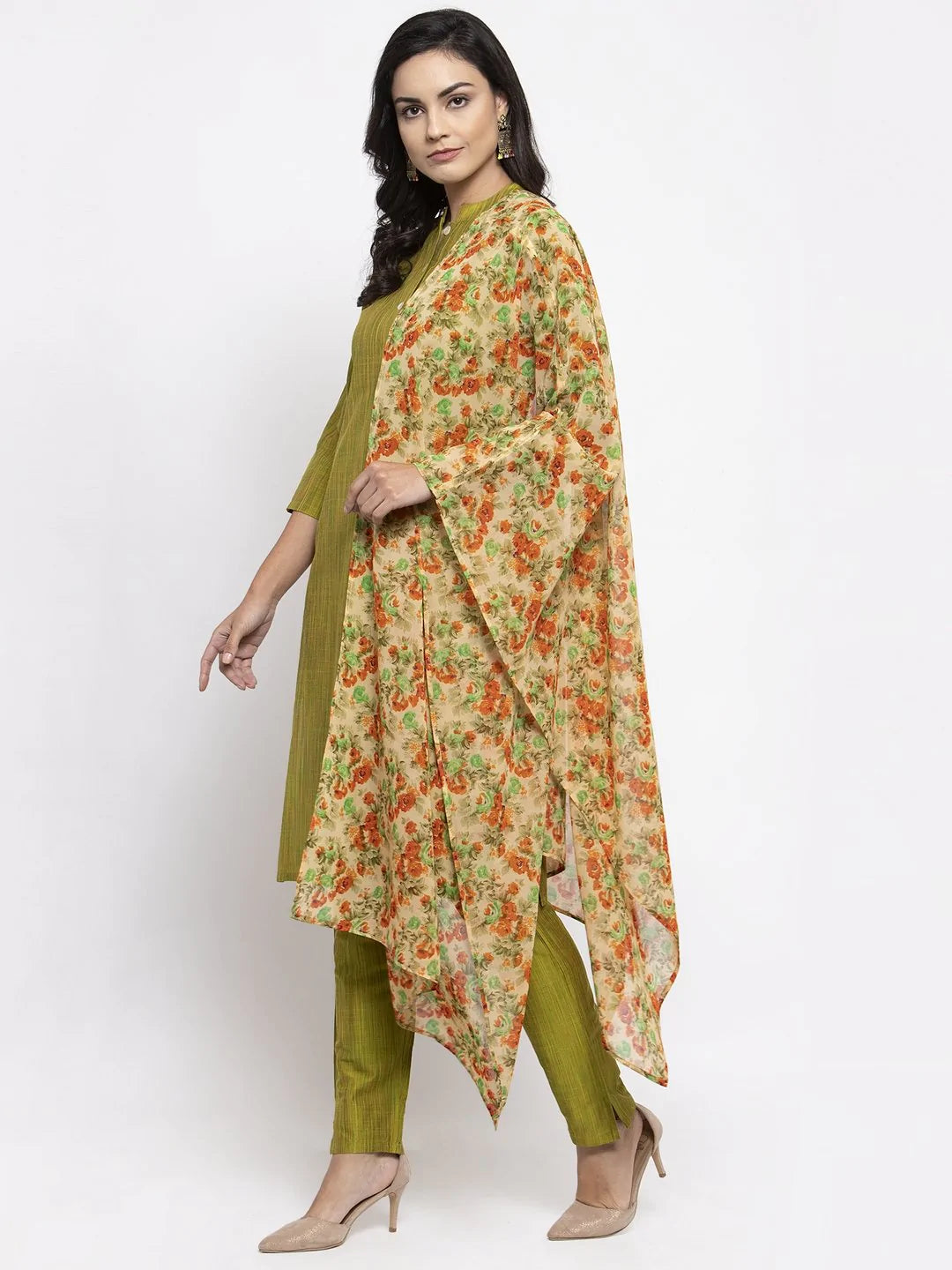 Cotton Silk Kurta Set with Dupatta | Women's Indian Kurtas
