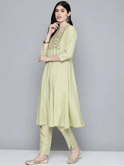 Women Maroon & Blue Printed Regular Pure Cotton Kurta with Trousers & With Dupatta ( JOKS D26B 1410 Maroon )
