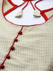 Women Yellow Self-Striped Kurta with Trousers & Floral Gorgette Dupatta ( JOKS D1Y 1310 Yellow )-JOKS-D1Y