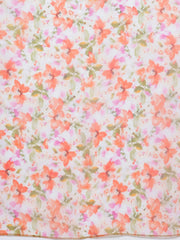 Women Green Floral Printed Regular Pure Cotton Kurta with Trousers & With Dupatta