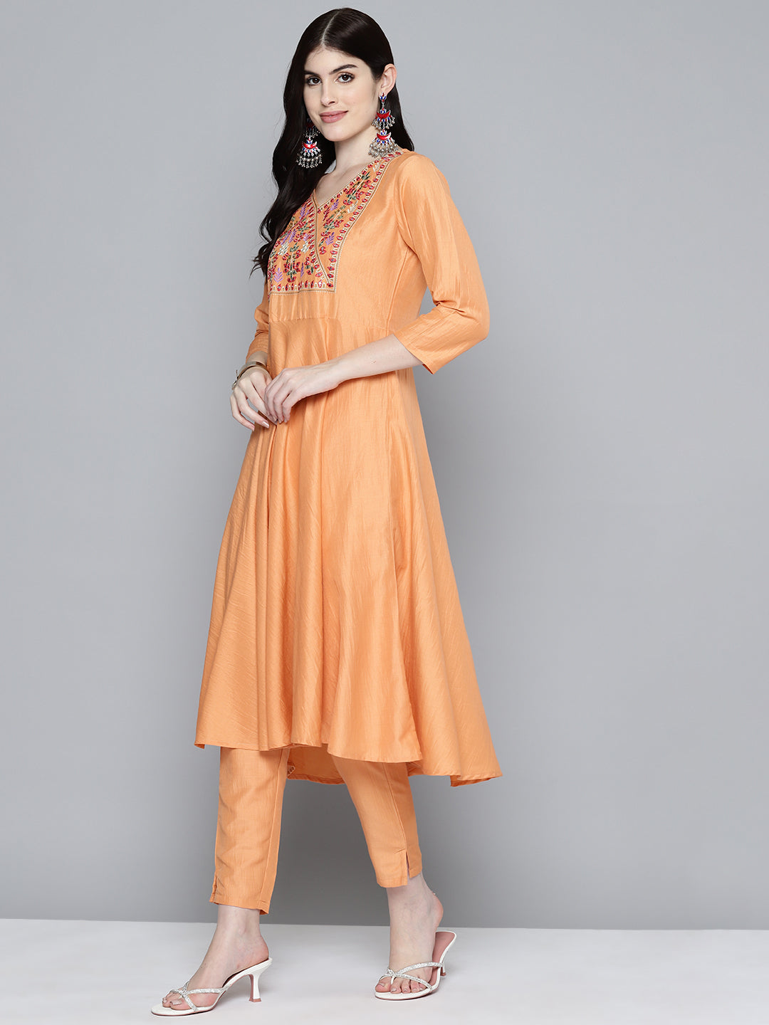 Green Floral Kurta Set | Women's Indian Cotton Kurta Sets