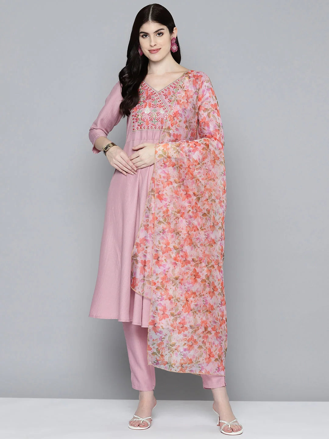 Embroidered Kurta Set with Dupatta | Indian Kurta Sets