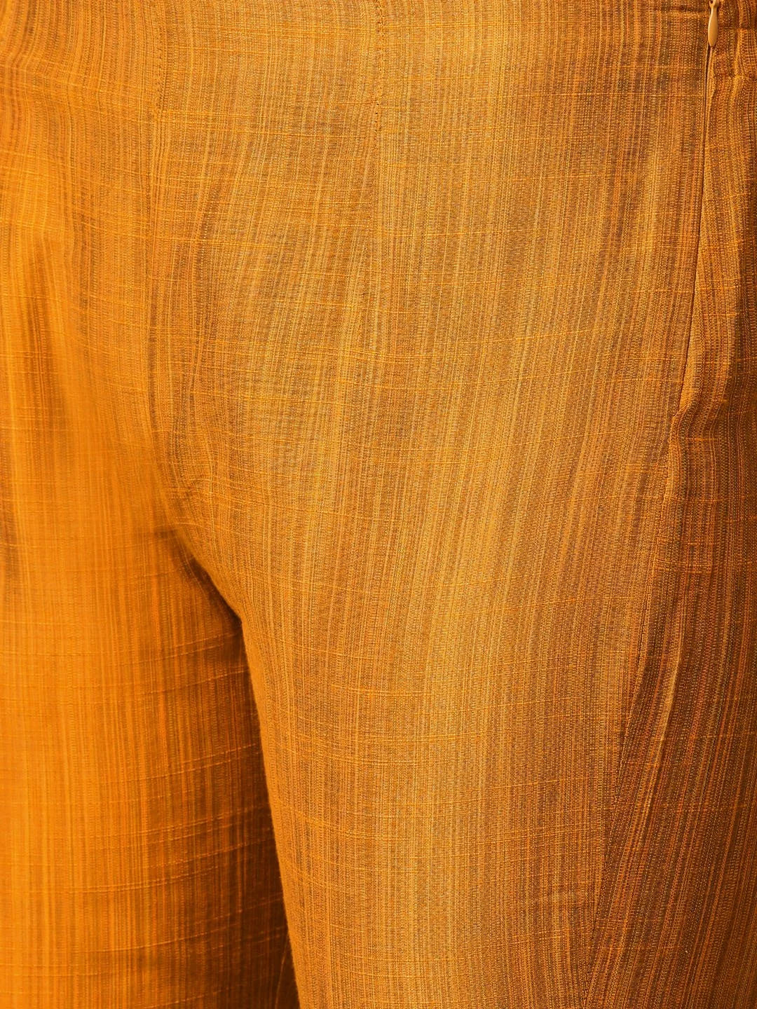 Beige Indian Kurta Set for Women - Dupion Silk Jacquard Kurta