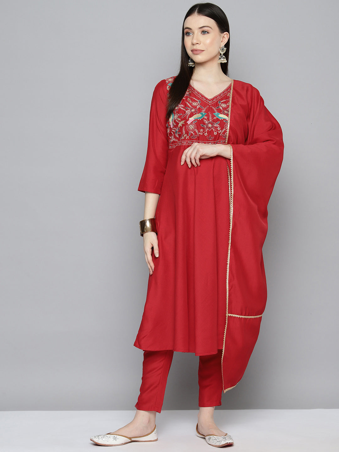 Shop Cotton Kurta Set With Dupatta - Women's Indian Kurta Sets