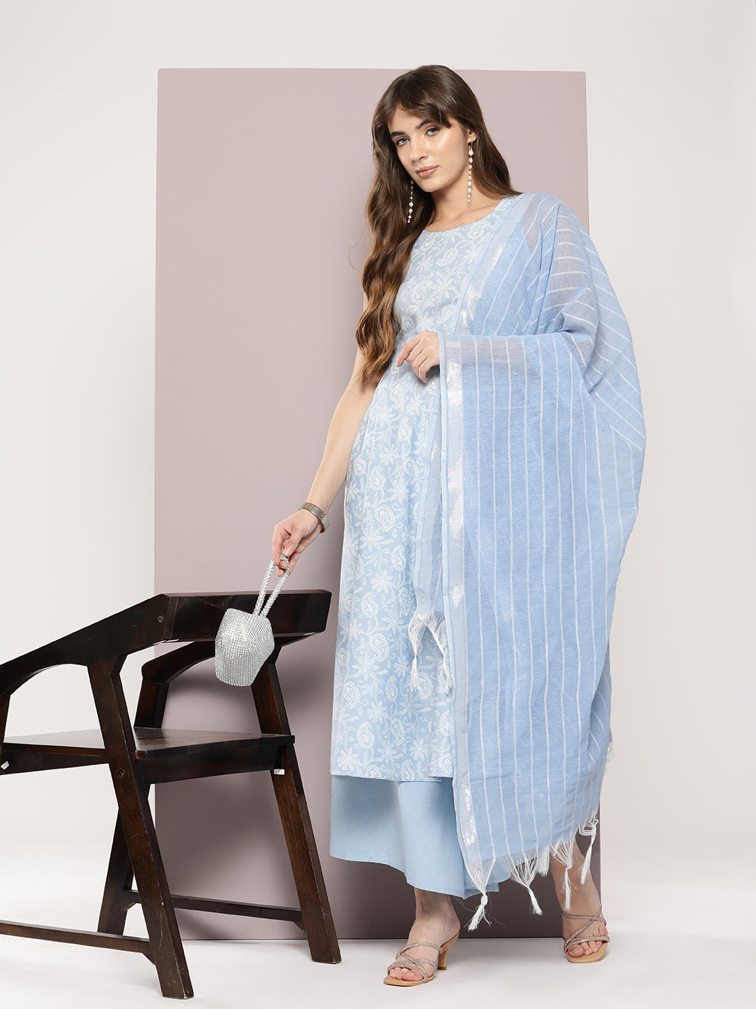 DesiQlo Women kurta sets - Blue - JOKS_D56B_1546_Blue_S