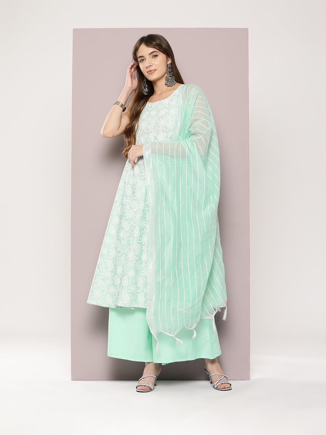 DesiQlo Women kurta sets - Green - JOKS_D56G_1546_Green_S