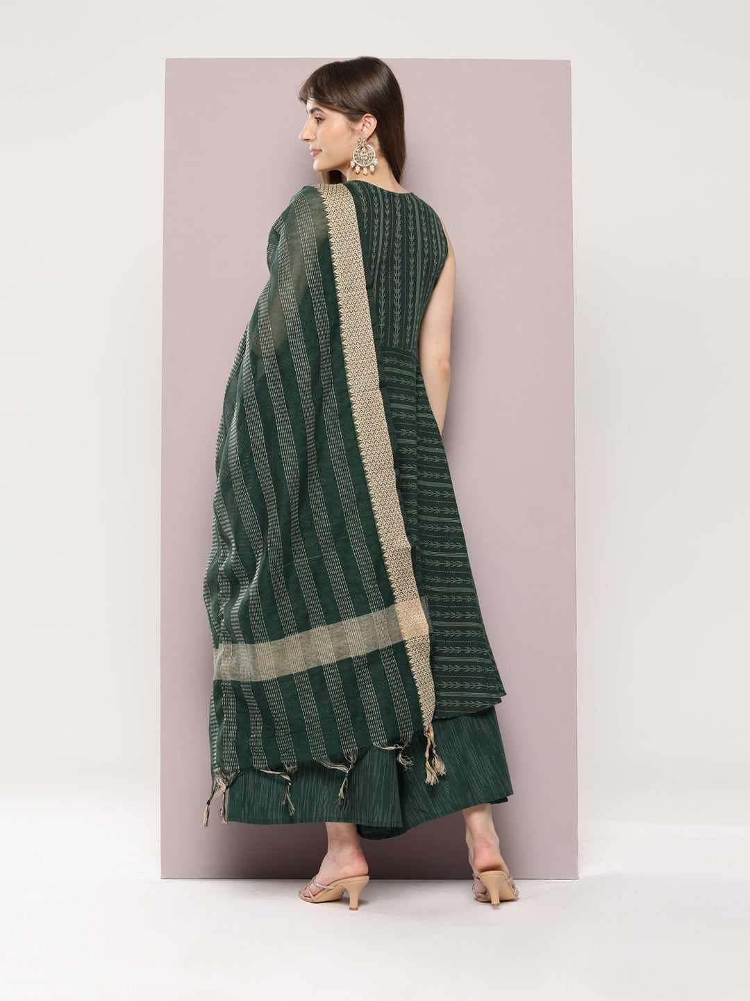 DesiQlo Women kurta sets - Green - JOKS_D56O_1546_Olive_S