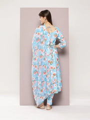 Women Green Ethnic Motifs Printed Pure Cotton Kurta with Trousers & Dupatta ( JOKS D24G 1402 Green )