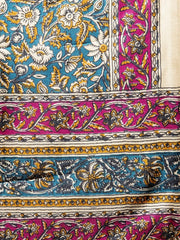 Floral Embroidered Mirror Work Silk Georgette Kurta With Trousers & Dupatta-JOKS-D34G-1501