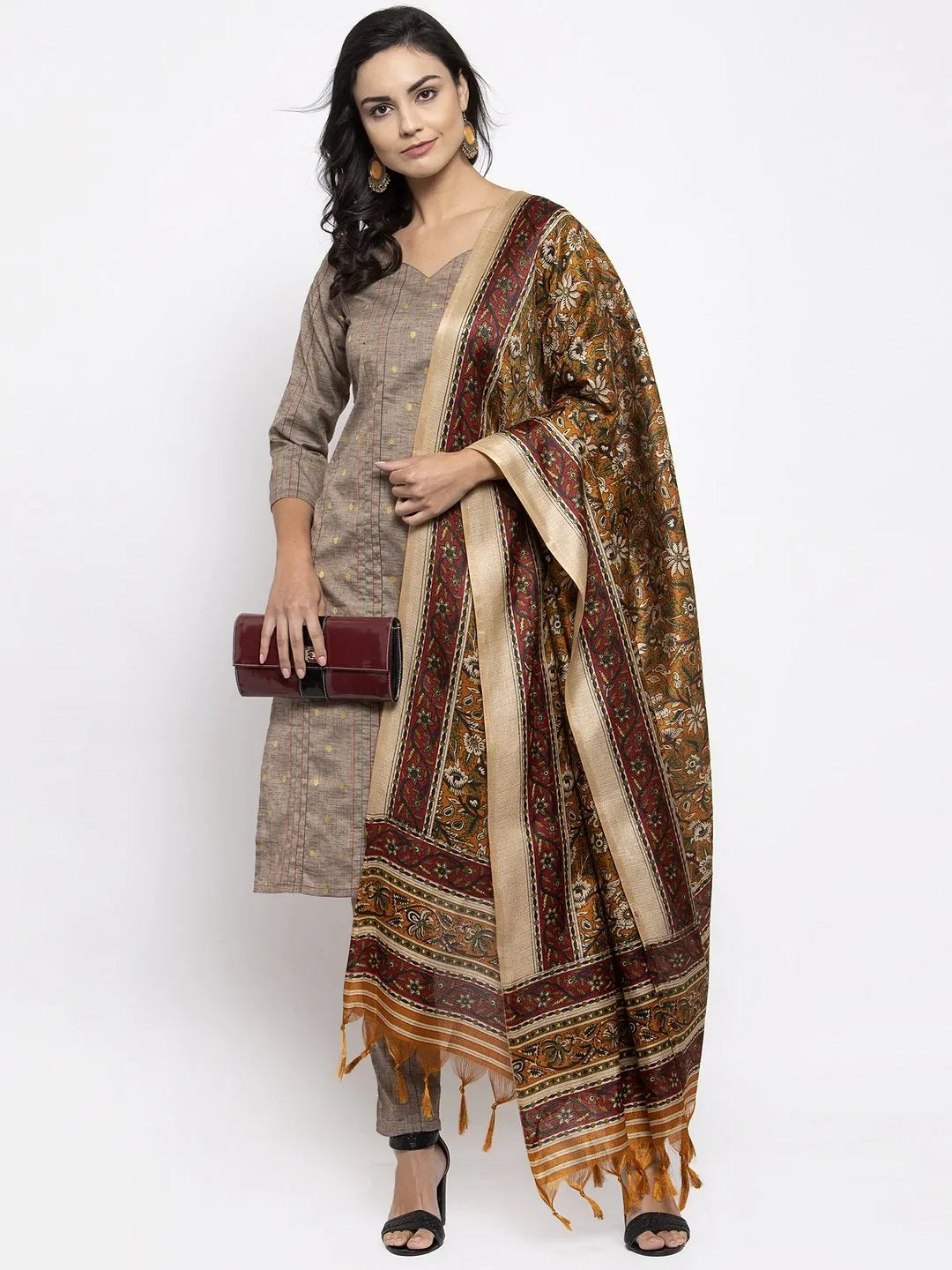 DesiQlo Women Kurta sets - Grey - JOKS_D5Y_1317_Grey_S