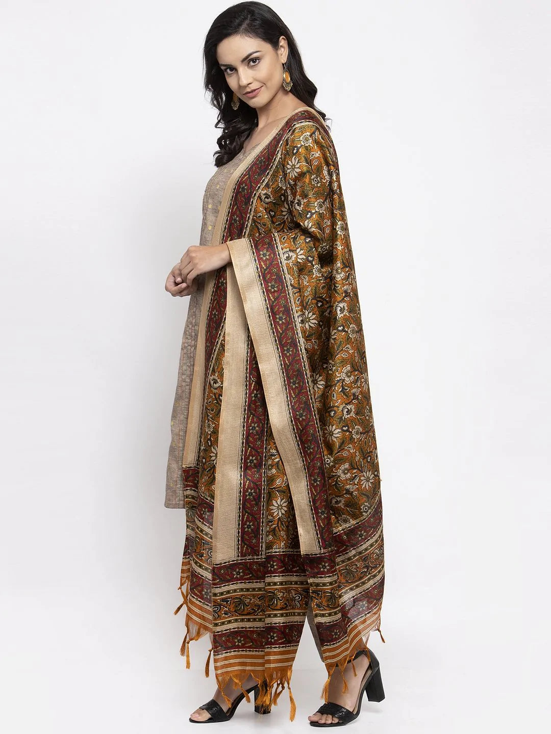 DesiQlo Women Kurta sets - Grey - JOKS_D5Y_1317_Grey_S