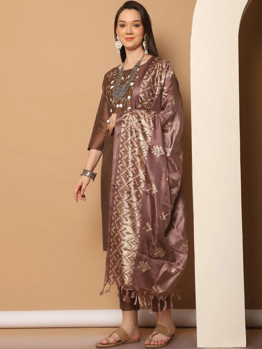 Green Printed Cotton Stylish Kurta Set with Dupatta |Women Kurta Sets