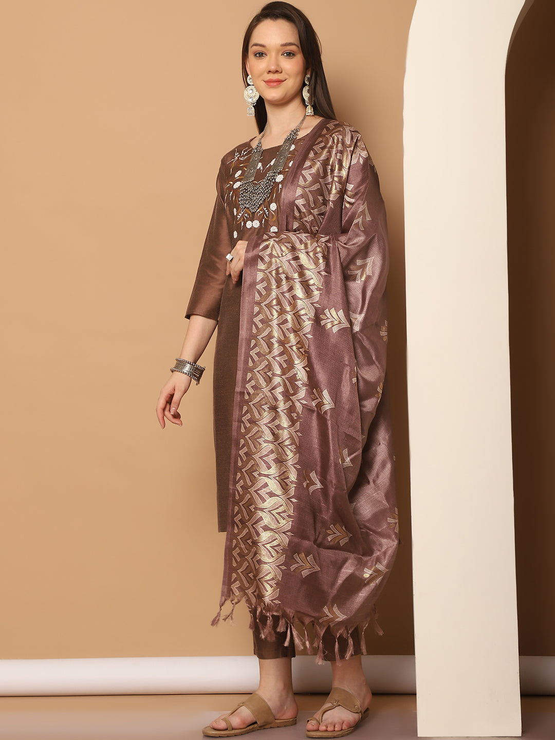 Green Printed Cotton Stylish Kurta Set with Dupatta |Women Kurta Sets