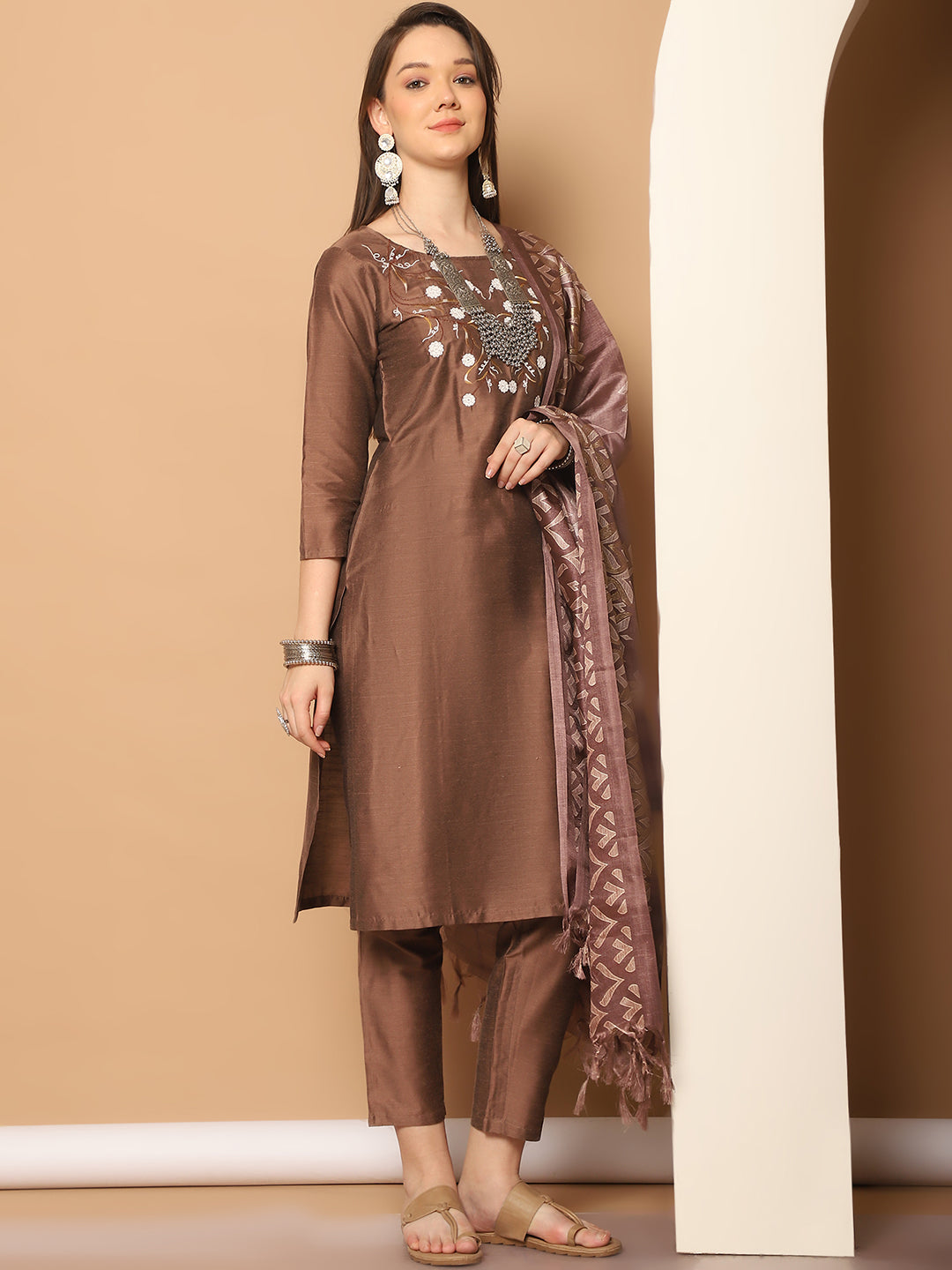 Green Printed Cotton Stylish Kurta Set with Dupatta |Women Kurta Sets
