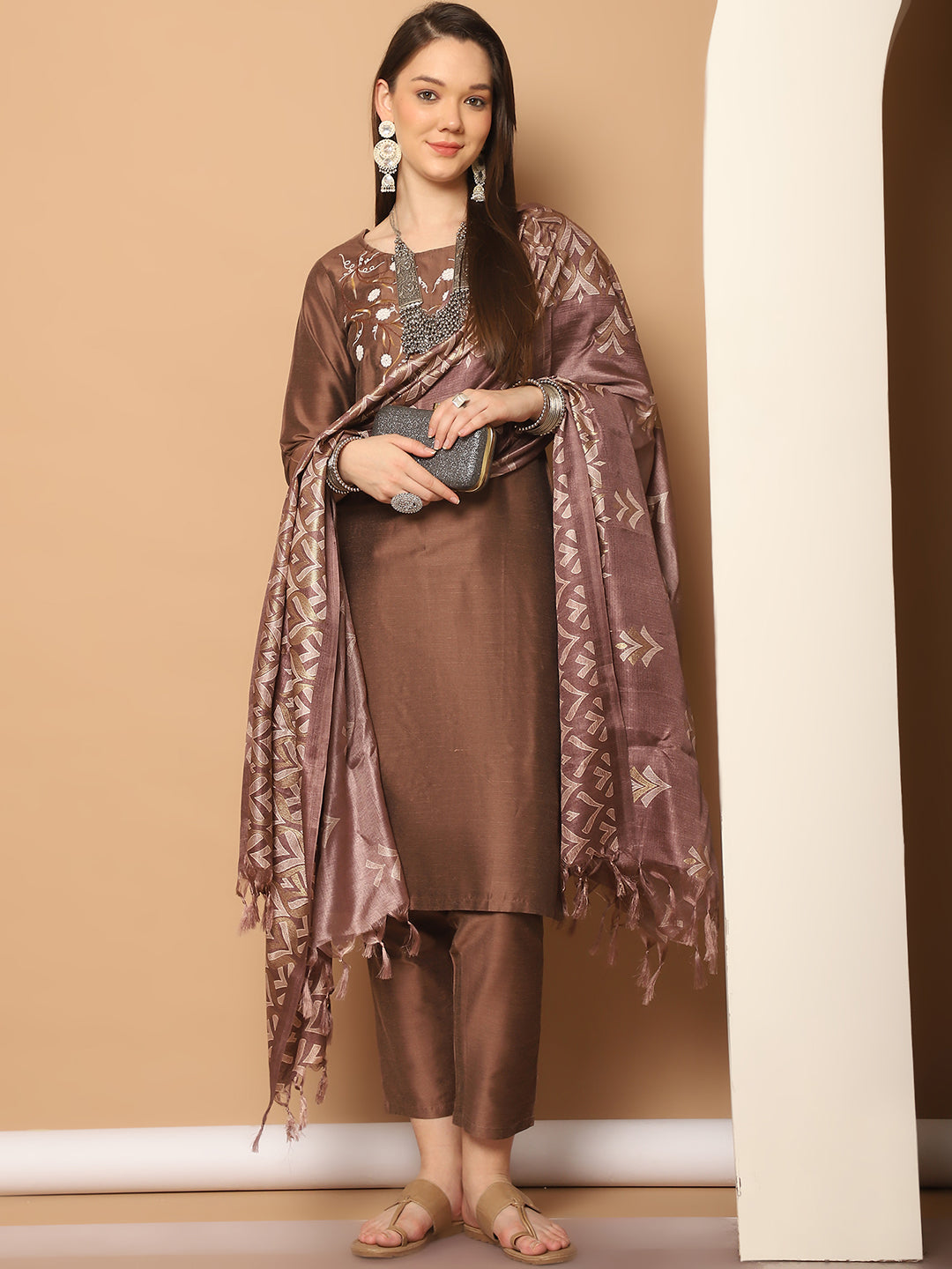 Green Printed Cotton Stylish Kurta Set with Dupatta |Women Kurta Sets