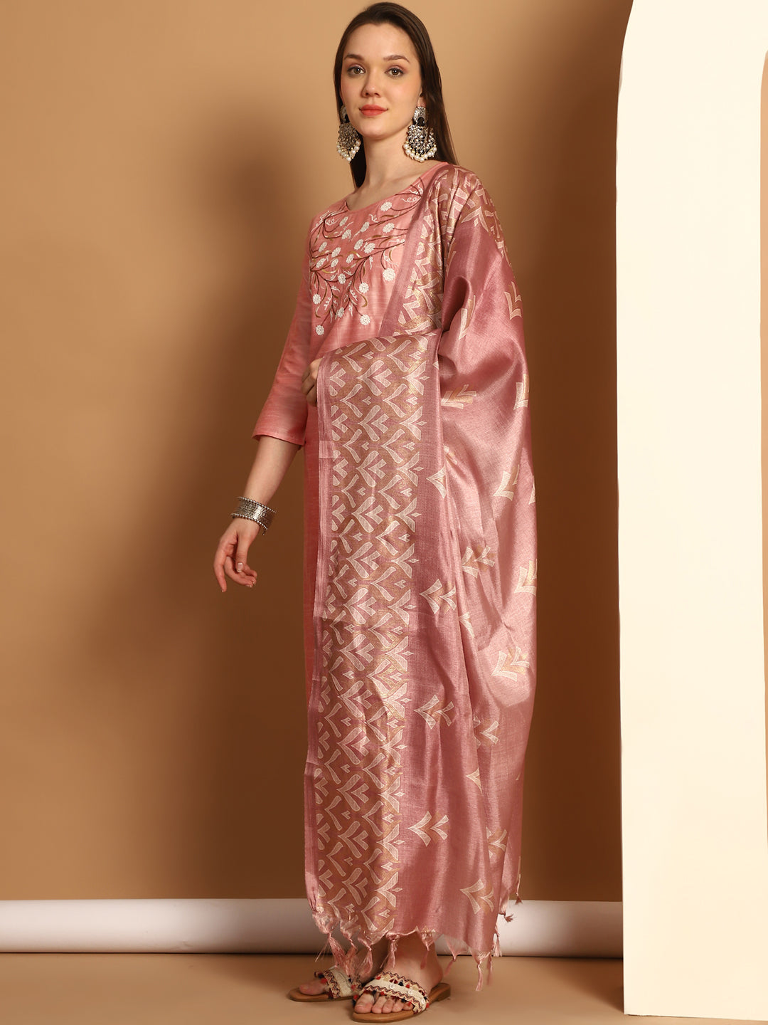 Red Printed Cotton Kurta Set with Dupatta | Indian Kurta Sets