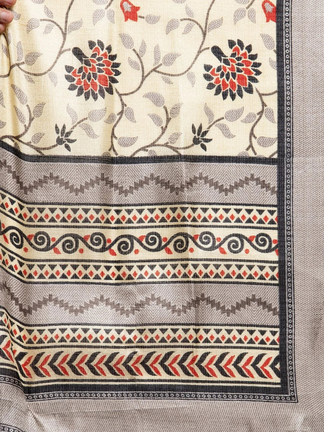 Grey Printed Kurta Set with Dupatta - Anarkali Kurta Collection