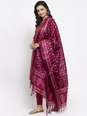 Women Mustard Solid Kurta with Trousers & Dupatta (JOKS D10B 1321 Mustard)