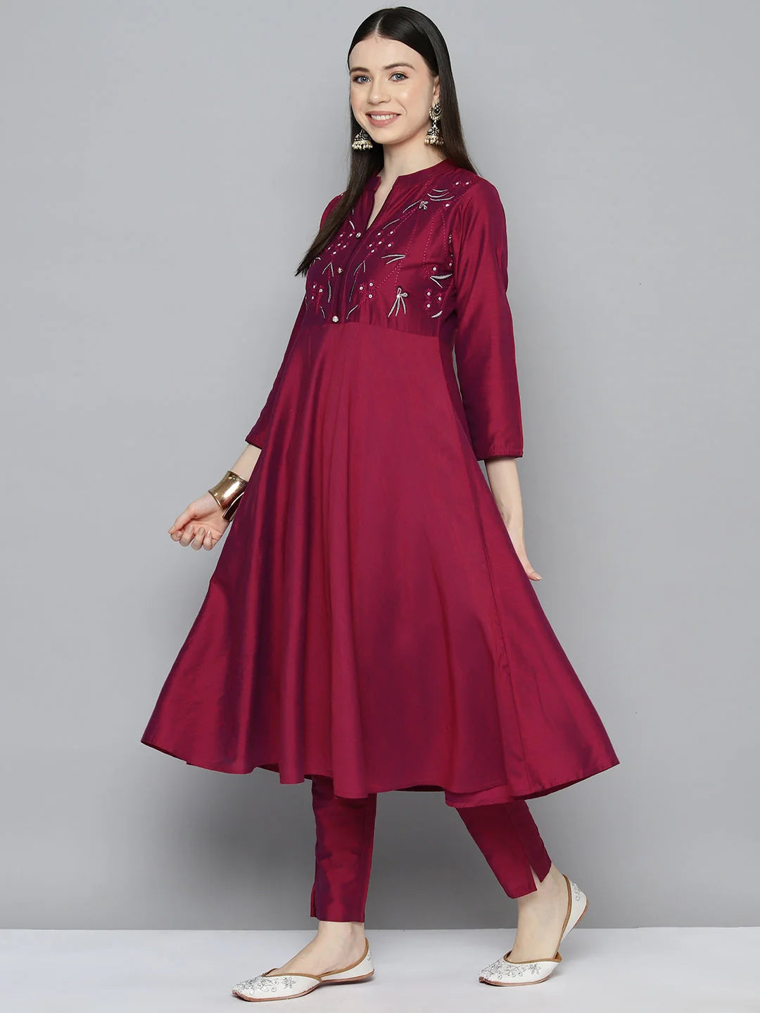 Cotton Kurta Set With Dupatta - Women's Indian Kurta Sets - Style 1