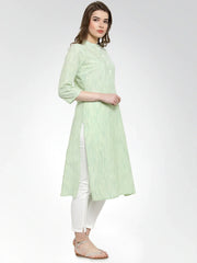 Women Green self design straight Kurta ( JOK 1152 Green )-JOK-1152