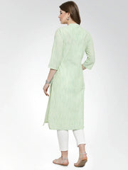 Women Green self design straight Kurta ( JOK 1152 Green )-JOK-1152