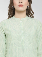 Women Green self design straight Kurta ( JOK 1152 Green )-JOK-1152