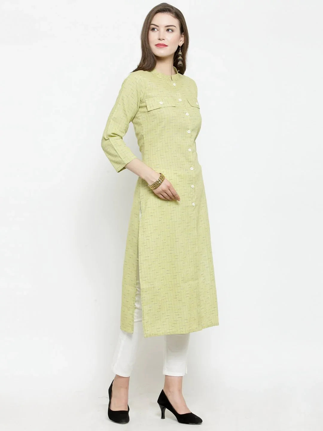 Green Cotton Indian Kurta for Women | Stylish & Comfortable