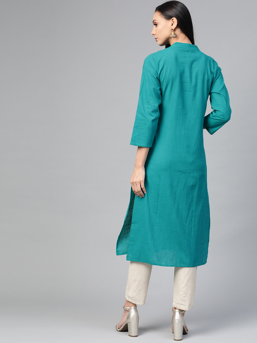 Green Embroidered Kurta | Elegant Indian Kurta for Women