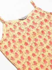 Women Yellow Printed Straight Kurta (JOK 1323 Yellow)-JOK-1323