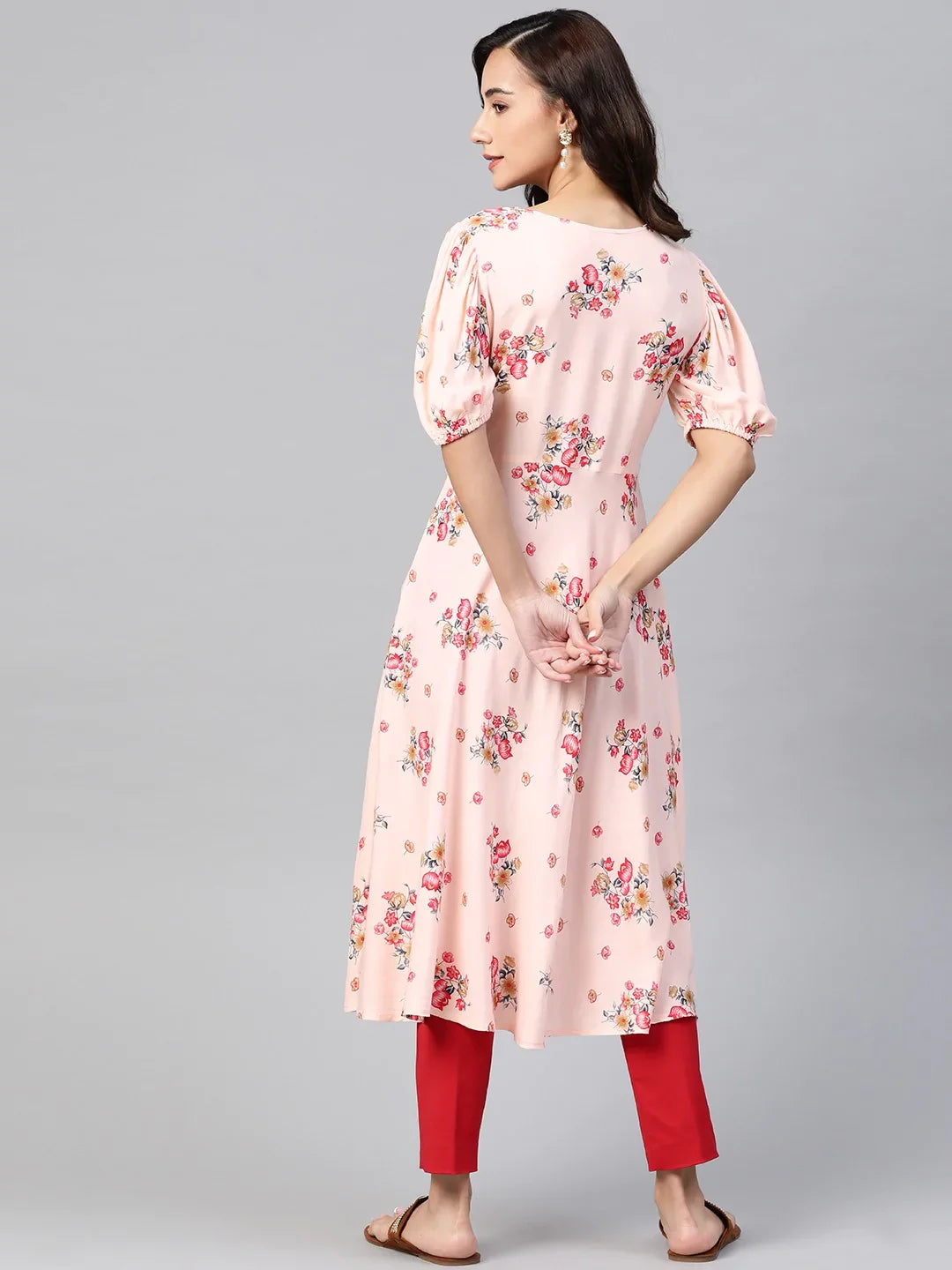 DesiQlo Women Kurta & Kurtis - Orange - JOK_1378_Peach_S