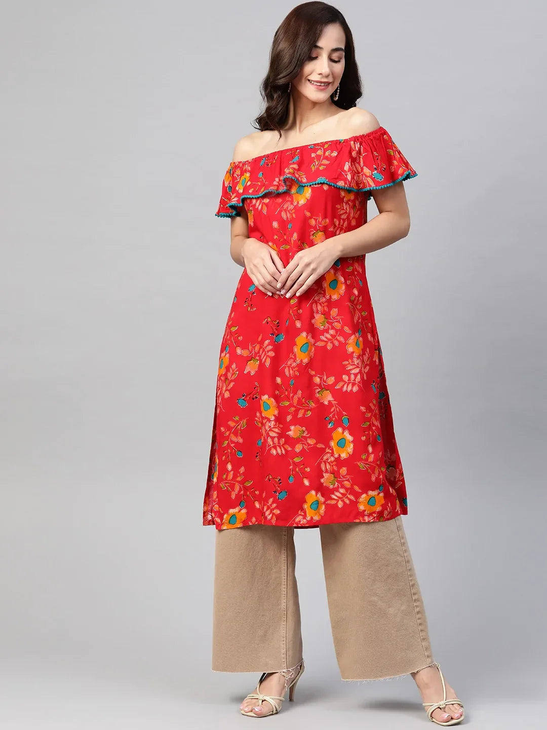 DesiQlo Women Kurta & Kurtis - Red - JOK_1387_Red_S
