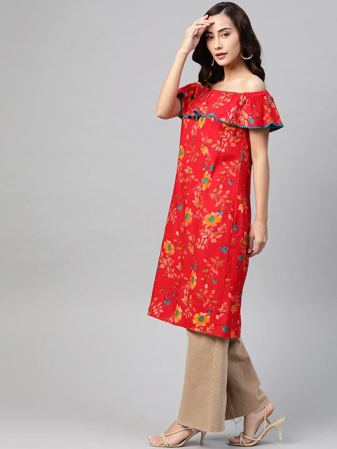 DesiQlo Women Kurta & Kurtis - Red - JOK_1387_Red_S