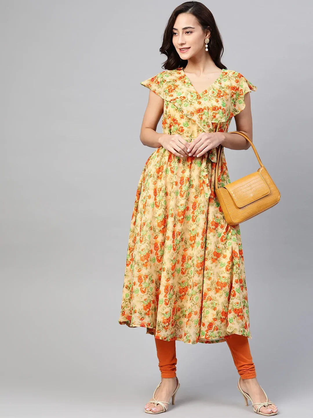 DesiQlo Women Kurta & Kurtis - Orange - JOK_1388_Orange_S