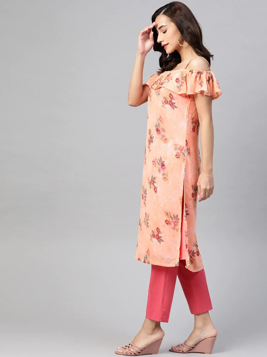 DesiQlo Women Kurta & Kurtis - Orange - JOK_1397_Orange_S