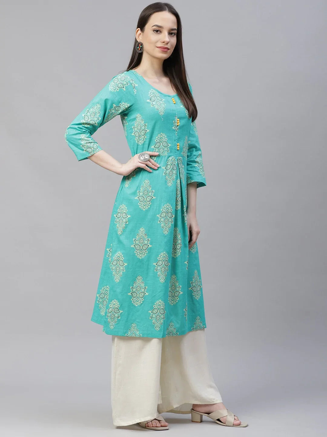 DesiQlo Women Kurta & Kurtis - Green - JOK_1408_Rama_S