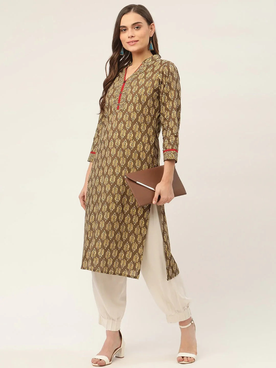 DesiQlo Women Kurta & Kurtis - Brown - JOK_1419_Brown_S