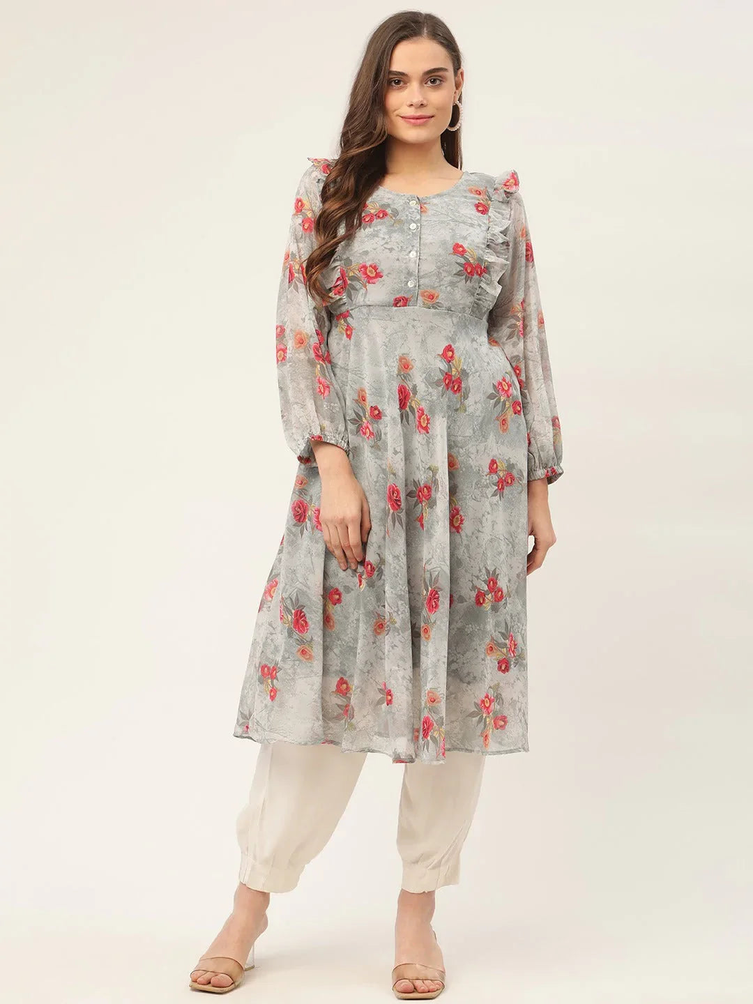 DesiQlo Women Kurta & Kurtis - Grey - JOK_1421_Grey_S