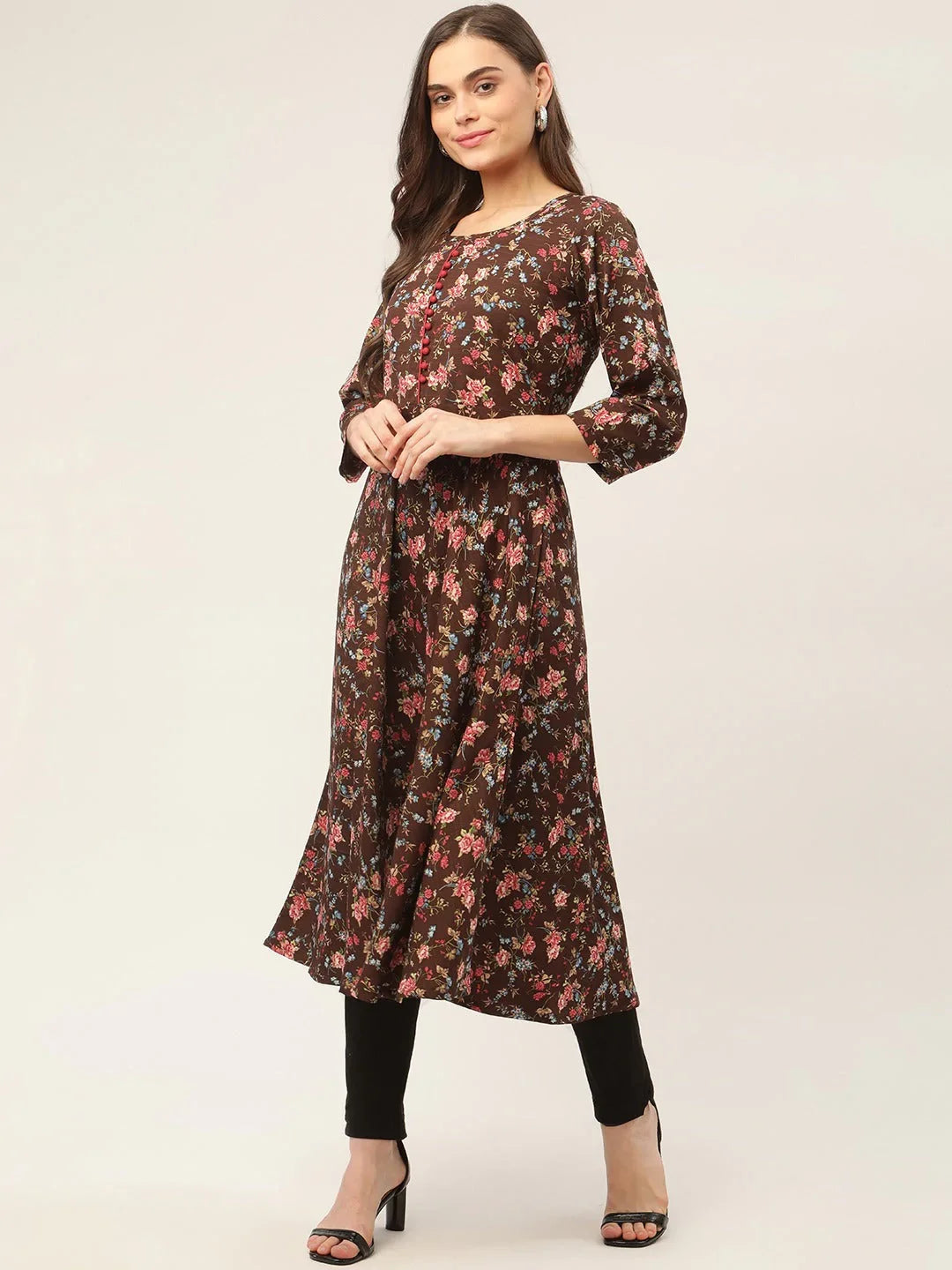 DesiQlo Women Kurta & Kurtis - Brown - JOK_1422_Brown_S