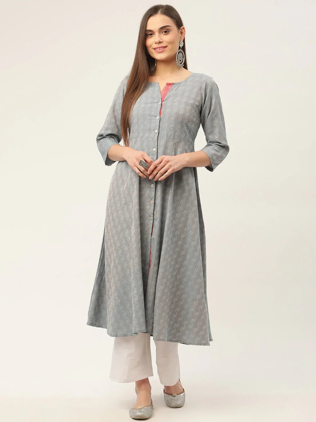 DesiQlo Women Kurta & Kurtis - Grey - JOK_1430_Grey_S
