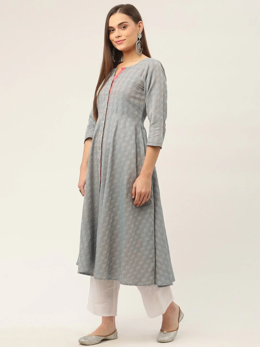 DesiQlo Women Kurta & Kurtis - Grey - JOK_1430_Grey_S