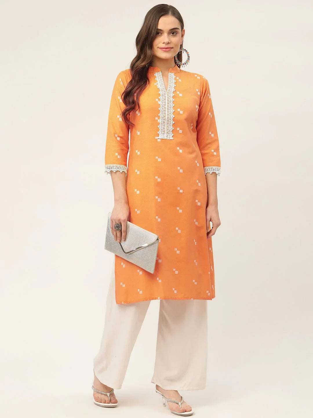 DesiQlo Women Kurta & Kurtis - Orange - JOK_1431_Orange_S